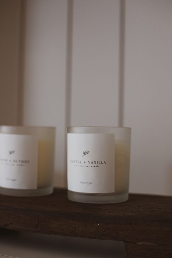 wyc designs santal + vanilla candle